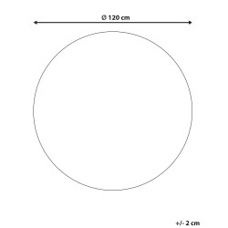 Dywan okrągły z juty ⌀ 120 cm beżowo-czarny YOZGAT Dywan okrągły z juty ⌀ 120 cm beżowo-czarny YOZGAT