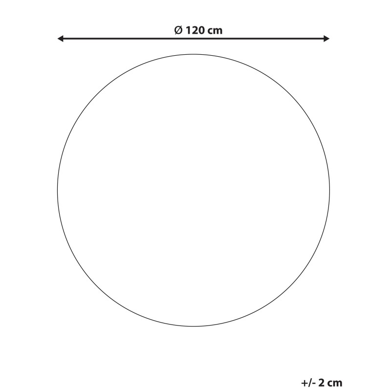 Dywan okrągły z juty ⌀ 120 cm beżowo-czarny YOZGAT Dywan okrągły z juty ⌀ 120 cm beżowo-czarny YOZGAT
