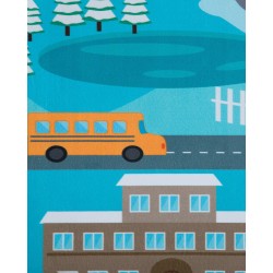 Dywan dziecięcy nadruk z miastem 80 x 150 cm KIGI Dywan dziecięcy nadruk z miastem 80 x 150 cm KIGI
