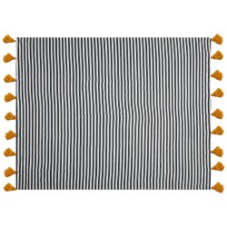 Koc SUNWAL 130 x 170 cm Czarny/ biały Koc SUNWAL 130 x 170 cm Czarny/ biały