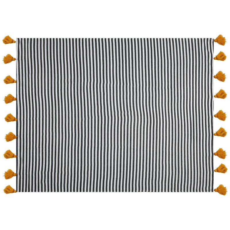 Koc SUNWAL 130 x 170 cm Czarny/ biały Koc SUNWAL 130 x 170 cm Czarny/ biały