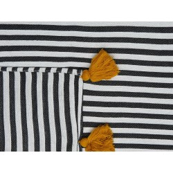 Koc SUNWAL 130 x 170 cm Czarny/ biały Koc SUNWAL 130 x 170 cm Czarny/ biały