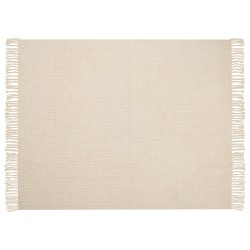 Koc MALU Bawełna 125 x 150 cm Jasnobeżowy Koc MALU Bawełna 125 x 150 cm Jasnobeżowy