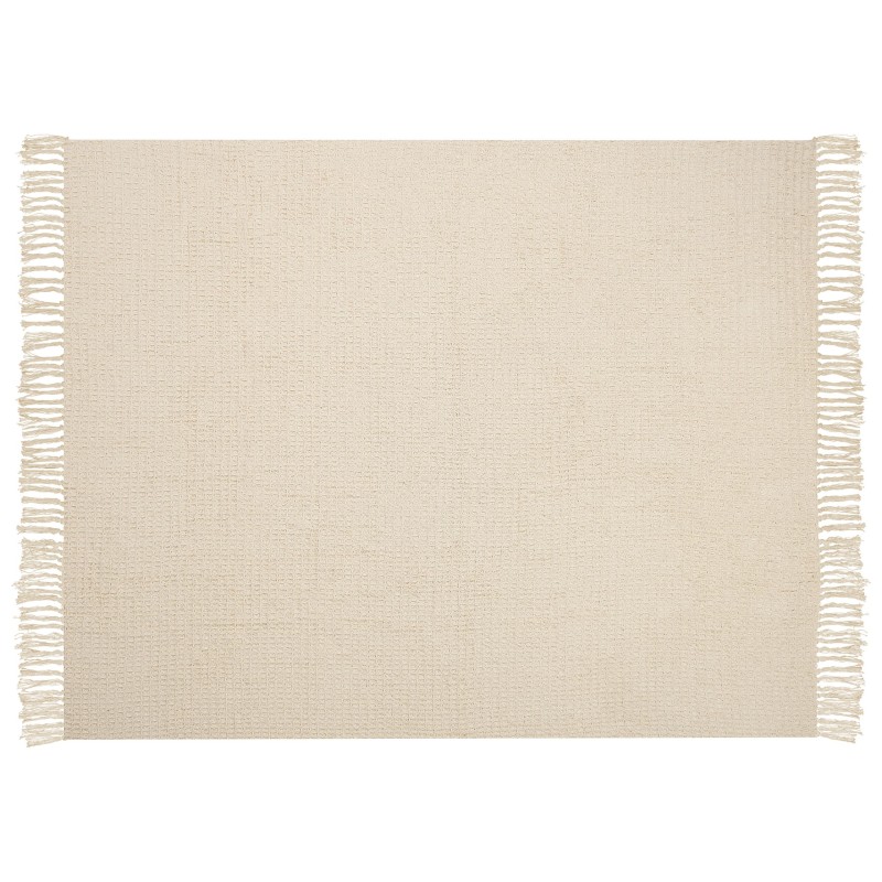 Koc MALU Bawełna 125 x 150 cm Jasnobeżowy Koc MALU Bawełna 125 x 150 cm Jasnobeżowy