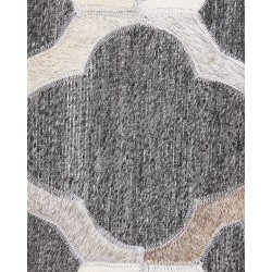 Dywan skórzany 160 x 230 cm szaro-beżowy ROLUNAY Dywan skórzany 160 x 230 cm szaro-beżowy ROLUNAY