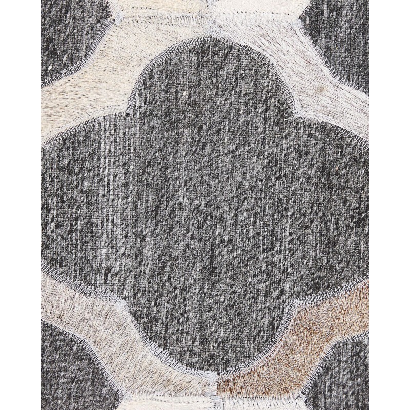 Dywan skórzany 160 x 230 cm szaro-beżowy ROLUNAY Dywan skórzany 160 x 230 cm szaro-beżowy ROLUNAY