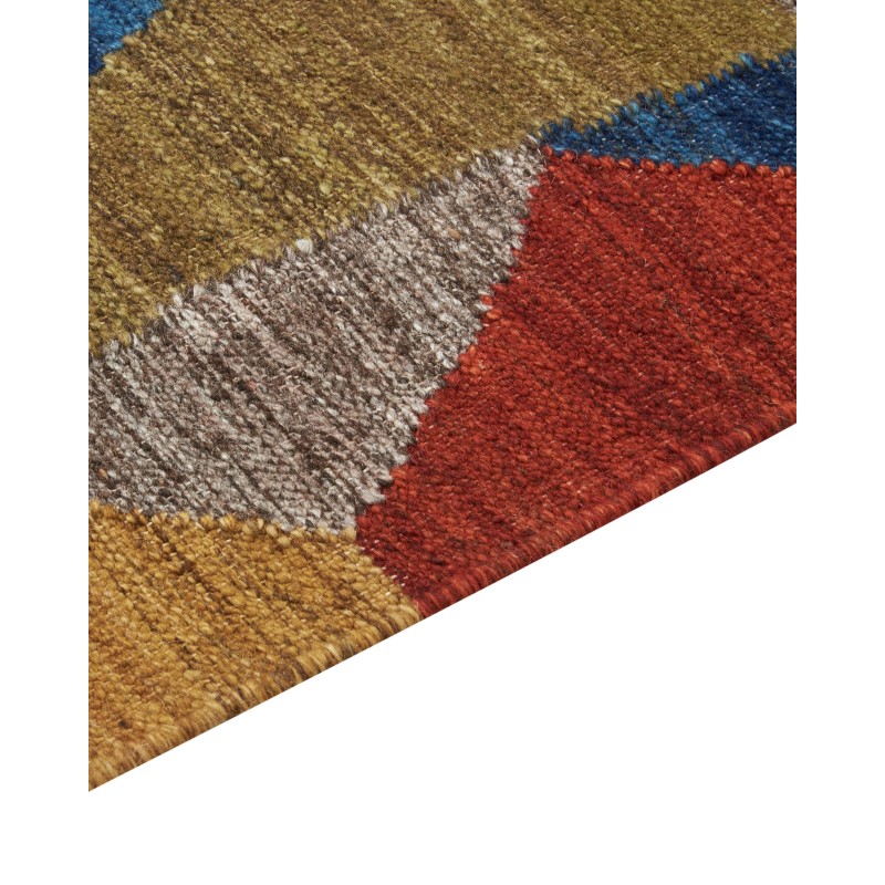 Dywan wełniany kilim 80 x 150 cm wielokolorowy ARZAKAN Dywan wełniany kilim 80 x 150 cm wielokolorowy ARZAKAN