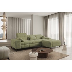 Ballagio I corner sofa with a sleeping function made from Plecionka fabric, Spring 1115 - beauty and functionality in one!