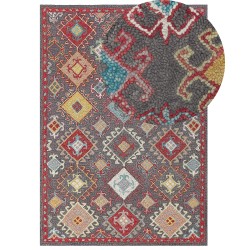 Dywan wełniany 160 x 230 cm wielokolorowy FINIKE Dywan wełniany 160 x 230 cm wielokolorowy FINIKE