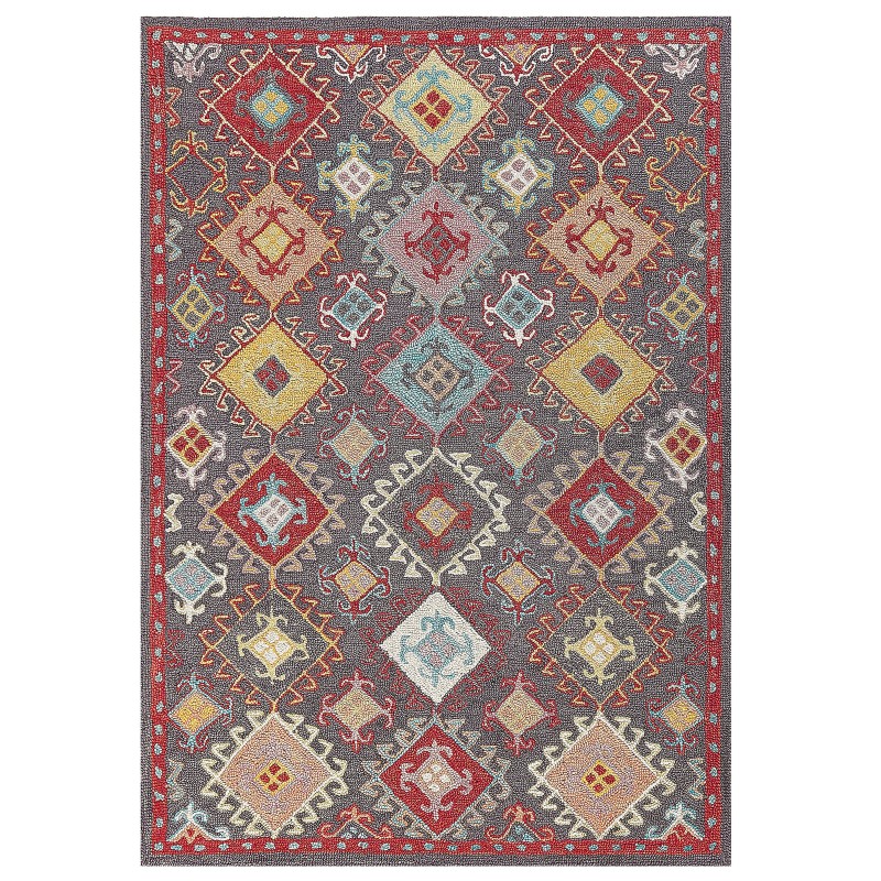 Dywan wełniany 160 x 230 cm wielokolorowy FINIKE Dywan wełniany 160 x 230 cm wielokolorowy FINIKE