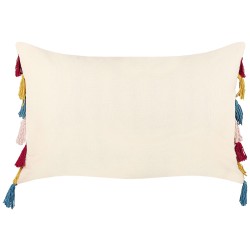 Poduszka dekoracyjna AGAVE Bawełna 40 x 60 cm Jasnobeżowy W paski Poduszka dekoracyjna AGAVE Bawełna 40 x 60 cm Jasnobeżowy W paski
