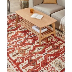 Dywan wełniany kilim 160 x 230 cm wielokolorowy VOSKEVAZ Dywan wełniany kilim 160 x 230 cm wielokolorowy VOSKEVAZ