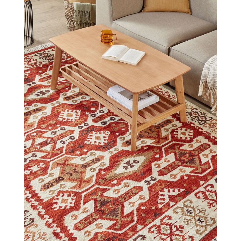 Dywan wełniany kilim 160 x 230 cm wielokolorowy VOSKEVAZ Dywan wełniany kilim 160 x 230 cm wielokolorowy VOSKEVAZ