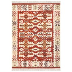 Dywan wełniany kilim 160 x 230 cm wielokolorowy VOSKEVAZ Dywan wełniany kilim 160 x 230 cm wielokolorowy VOSKEVAZ