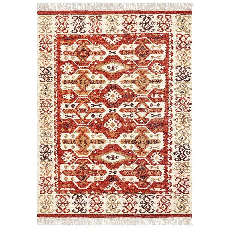 Dywan wełniany kilim 160 x 230 cm wielokolorowy VOSKEVAZ Dywan wełniany kilim 160 x 230 cm wielokolorowy VOSKEVAZ