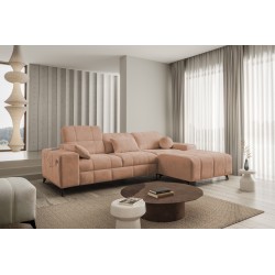 The Ballagio I corner sofa with a sleeping function in Plecionka fabric, Spring 1112 - beauty and functionality in one!