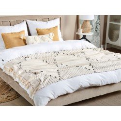 Koc ULUYOL Bawełna 130 x 170 cm Beżowy Koc ULUYOL Bawełna 130 x 170 cm Beżowy