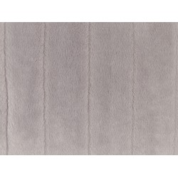 Zestaw 2 poduszek dekoracyjnych PUMILA Sztuczne futro 45 x 45 cm Jasnoszary W paski Zestaw 2 poduszek dekoracyjnych PUMILA Sztuczne futro 45 x 45 cm Jasnoszary W paski