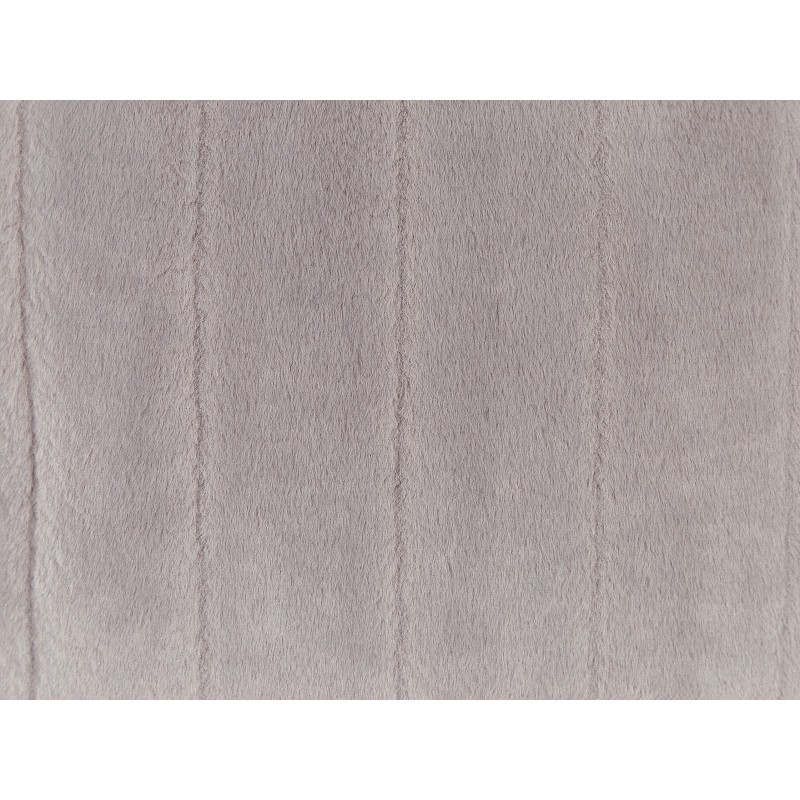 Zestaw 2 poduszek dekoracyjnych PUMILA Sztuczne futro 45 x 45 cm Jasnoszary W paski Zestaw 2 poduszek dekoracyjnych PUMILA Sztuczne futro 45 x 45 cm Jasnoszary W paski