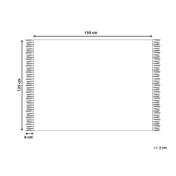 Koc MITYAL Bawełna 125 x 150 cm Beżowoszary Koc MITYAL Bawełna 125 x 150 cm Beżowoszary