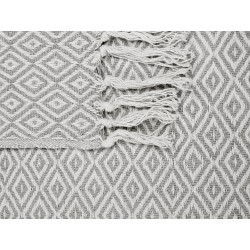 Koc MITYAL Bawełna 125 x 150 cm Beżowoszary Koc MITYAL Bawełna 125 x 150 cm Beżowoszary