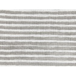 Zestaw 2 poduszek dekoracyjnych KANPAS Len 50 x 50 cm Szary W paski Zestaw 2 poduszek dekoracyjnych KANPAS Len 50 x 50 cm Szary W paski