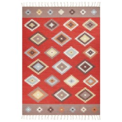 Dywan bawełniany kilim 200 x 300 cm wielokolorowy LORUT Dywan bawełniany kilim 200 x 300 cm wielokolorowy LORUT