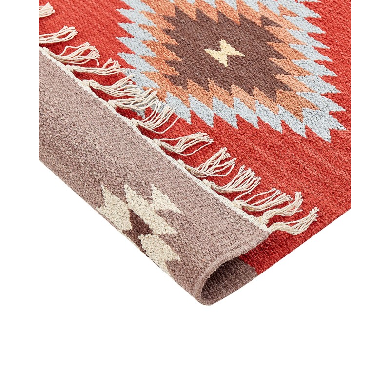 Dywan bawełniany kilim 200 x 300 cm wielokolorowy LORUT Dywan bawełniany kilim 200 x 300 cm wielokolorowy LORUT