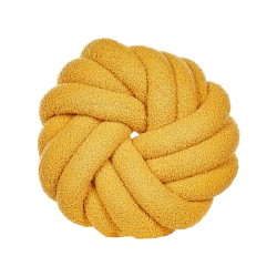 Poduszka dekoracyjna AKOLA Boucle 31 x 31 cm Musztardowy Jednolity