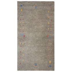 Dywan wełniany gabbeh 80 x 150 cm szary SEYMEN Dywan wełniany gabbeh 80 x 150 cm szary SEYMEN