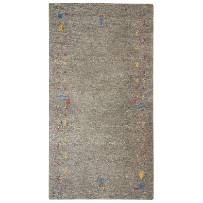 Dywan wełniany gabbeh 80 x 150 cm szary SEYMEN Dywan wełniany gabbeh 80 x 150 cm szary SEYMEN