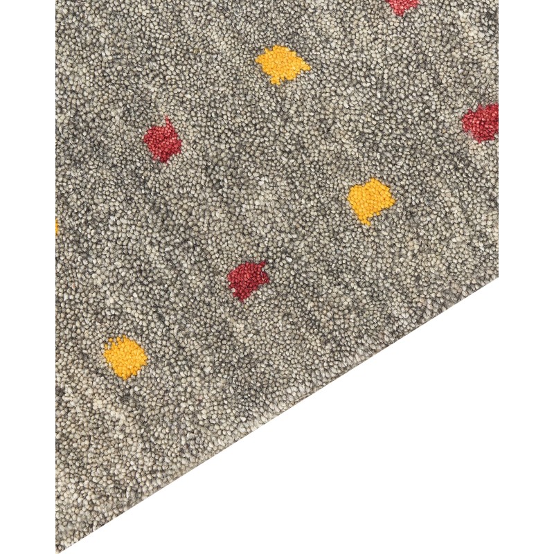 Dywan wełniany gabbeh 80 x 150 cm szary SEYMEN Dywan wełniany gabbeh 80 x 150 cm szary SEYMEN