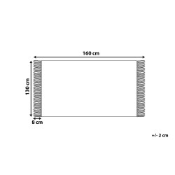 Koc TANGIER Bawełna 130 x 160 cm Czarny Koc TANGIER Bawełna 130 x 160 cm Czarny