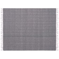 Koc TANGIER Bawełna 130 x 160 cm Czarny Koc TANGIER Bawełna 130 x 160 cm Czarny