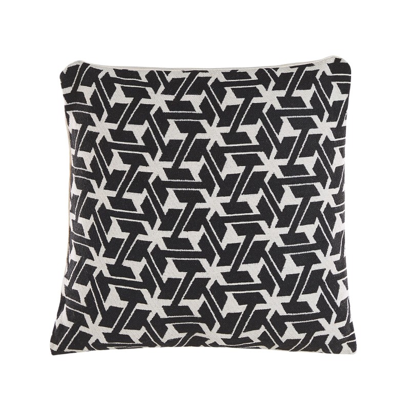 Zestaw 2 poduszek dekoracyjnych ANDIRIN Bawełna 45 x 45 cm Czarny Wzór geometryczny Zestaw 2 poduszek dekoracyjnych ANDIRIN Bawełna 45 x 45 cm Czarny Wzór geometryczny