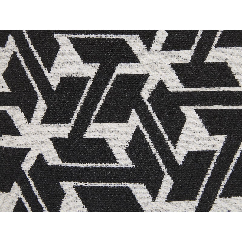 Zestaw 2 poduszek dekoracyjnych ANDIRIN Bawełna 45 x 45 cm Czarny Wzór geometryczny Zestaw 2 poduszek dekoracyjnych ANDIRIN Bawełna 45 x 45 cm Czarny Wzór geometryczny