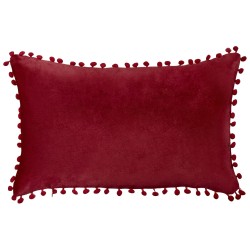 Zestaw 2 poduszek dekoracyjnych MOCHI Welur 30 x 50 cm Czerwony Wzór świąteczny Zestaw 2 poduszek dekoracyjnych MOCHI Welur 30 x 50 cm Czerwony Wzór świąteczny