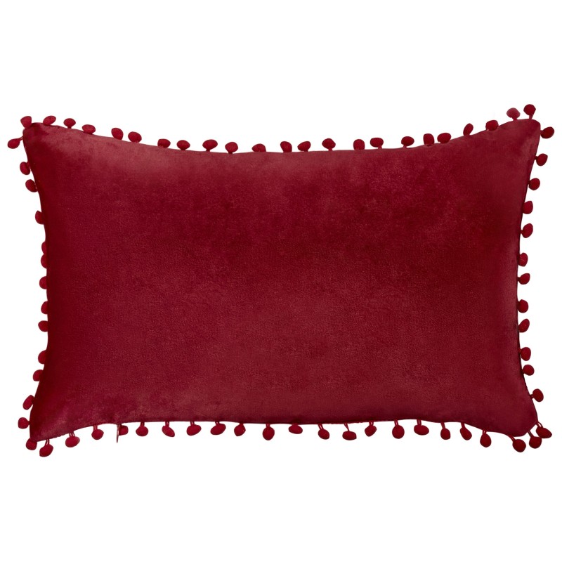 Zestaw 2 poduszek dekoracyjnych MOCHI Welur 30 x 50 cm Czerwony Wzór świąteczny Zestaw 2 poduszek dekoracyjnych MOCHI Welur 30 x 50 cm Czerwony Wzór świąteczny