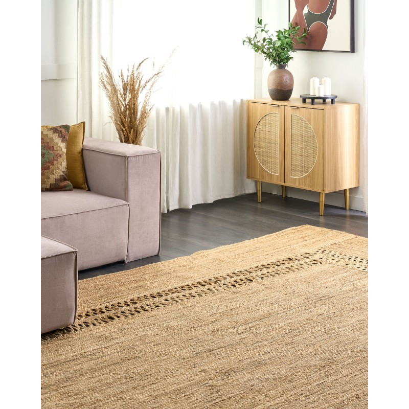 Dywan z juty 300 x 400 cm beżowy YENIKOY Dywan z juty 300 x 400 cm beżowy YENIKOY