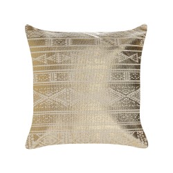 Zestaw 2 poduszek dekoracyjnych OUJDA Bawełna 50 x 50 cm Złoty Wzór geometryczny Zestaw 2 poduszek dekoracyjnych OUJDA Bawełna 50 x 50 cm Złoty Wzór geometryczny