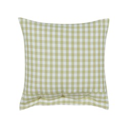 Zestaw 2 poduszek dekoracyjnych TALYA 45 x 45 cm Oliwkowy W kratkę Zestaw 2 poduszek dekoracyjnych TALYA 45 x 45 cm Oliwkowy W kratkę