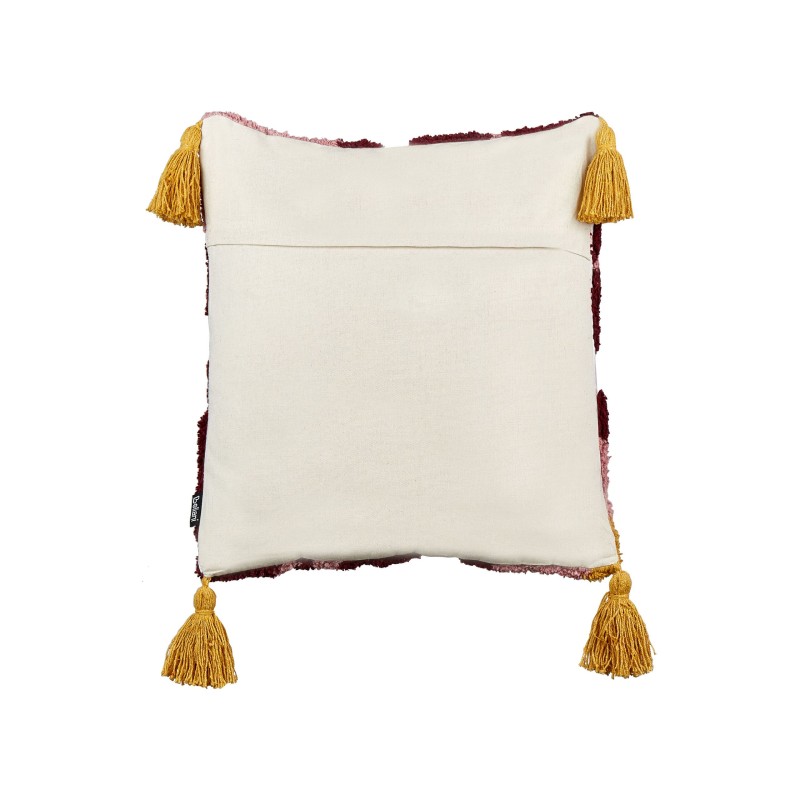 2 bawełniane poduszki dekoracyjne tuftowane z frędzlami 45 x 45 cm wielokolorowe LORALAI 2 bawełniane poduszki dekoracyjne tuftowane z frędzlami 45 x 45 cm wielokolorowe LORALAI