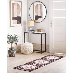 Dywan 60 x 200 cm czarno-beżowy ARITAS Dywan 60 x 200 cm czarno-beżowy ARITAS
