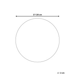 Dywan dziecięcy okrągły z juty miś ⌀ 120 cm beżowy KOSALAR Dywan dziecięcy okrągły z juty miś ⌀ 120 cm beżowy KOSALAR