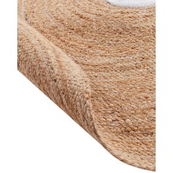Dywan dziecięcy okrągły z juty miś ⌀ 120 cm beżowy KOSALAR Dywan dziecięcy okrągły z juty miś ⌀ 120 cm beżowy KOSALAR