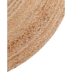 Dywan dziecięcy okrągły z juty miś ⌀ 120 cm beżowy KOSALAR Dywan dziecięcy okrągły z juty miś ⌀ 120 cm beżowy KOSALAR