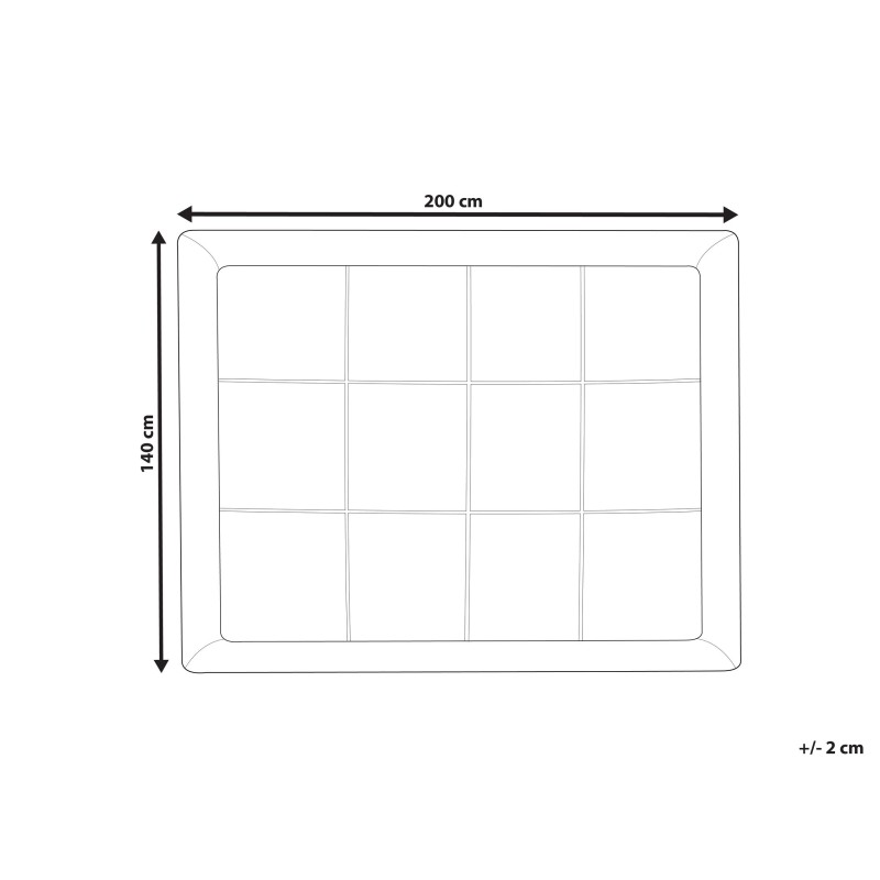 Materac nawierzchniowy MULHACEN 140 x 200 cm Materac nawierzchniowy MULHACEN 140 x 200 cm