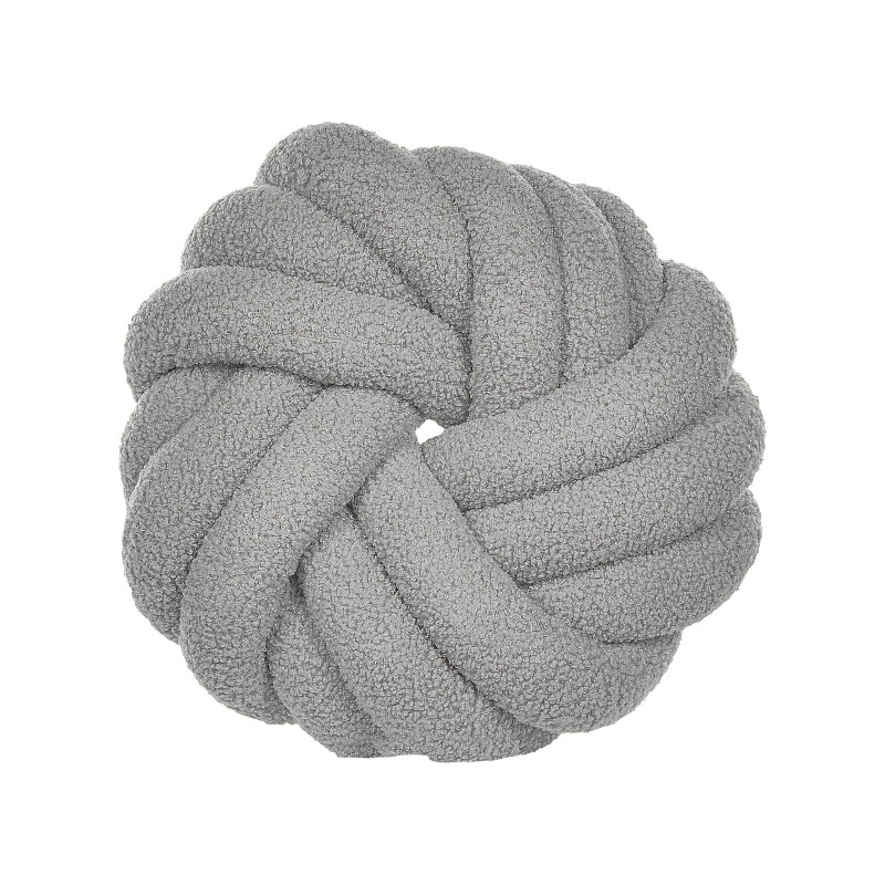 Zestaw 2 poduszek dekoracyjnych AKOLA Boucle 31 x 31 cm Szary Jednolity Zestaw 2 poduszek dekoracyjnych AKOLA Boucle 31 x 31 cm Szary Jednolity