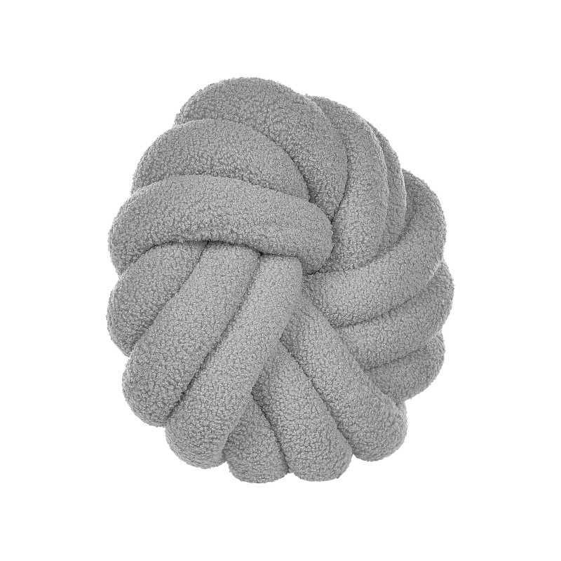 Zestaw 2 poduszek dekoracyjnych AKOLA Boucle 31 x 31 cm Szary Jednolity Zestaw 2 poduszek dekoracyjnych AKOLA Boucle 31 x 31 cm Szary Jednolity