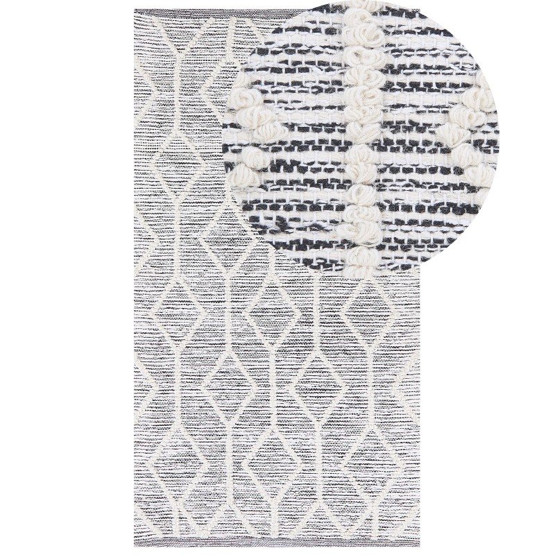 Dywan 80 x 150 cm szaro-beżowy EDREMIT Dywan 80 x 150 cm szaro-beżowy EDREMIT